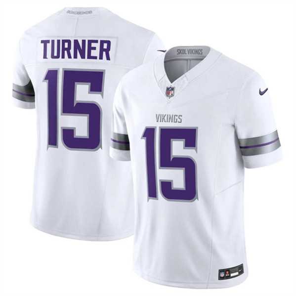 Men & Women & Youth Minnesota Vikings #15 Dallas Turner White F.U.S.E. Winter Warrior Limited Stitched Jersey